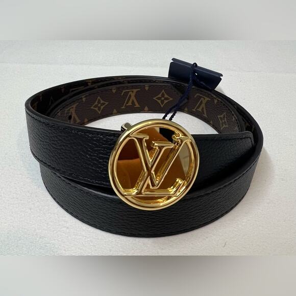 NWT LOUIS VUITTONLV Circle 25mm Reversible Belt EU85 M0054V main image 7